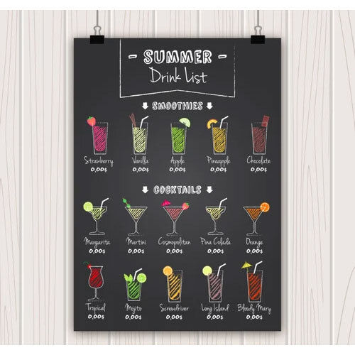 Drink Menu - Color: Black