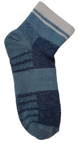 NAVY AND TEAL MIX ANKLE SOCKS