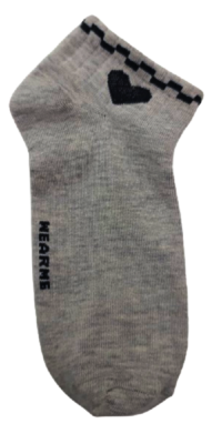 Charcoal Heart Shape Design Mens Socks - Age Group: Adult