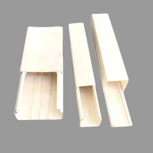 PVC Cable Trunking - High-Quality PVC, 2 Meters Length, Rectangular Design, Aesthetic White Color | Durable, Warranty-Backed Cable Management Solution