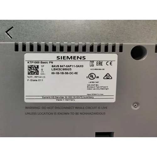 Siemens 6av6647-0af11-3ax0 Hmi Panel - Height: 158.4 Millimeter (Mm)