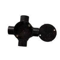 Black Deep Junction Box - Durable Pvc Material, Various Sizes & Thicknesses | Professional Matte Black Design, Warranty Included, Ideal For Indoor/outdoor Use