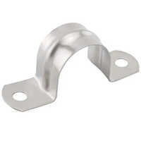 Metal U Saddle Clamp - Metal, 2 mm Size, Silver Color | Ideal for Electric Fitting Applications and Durable Performance