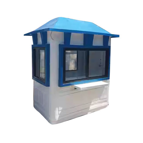 4x6x8 Feet Portable Frp Security Cabin - Color: Blue