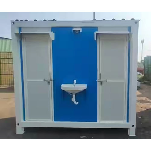 Pre-Fabricated Mobile Toilet - Color: Blue