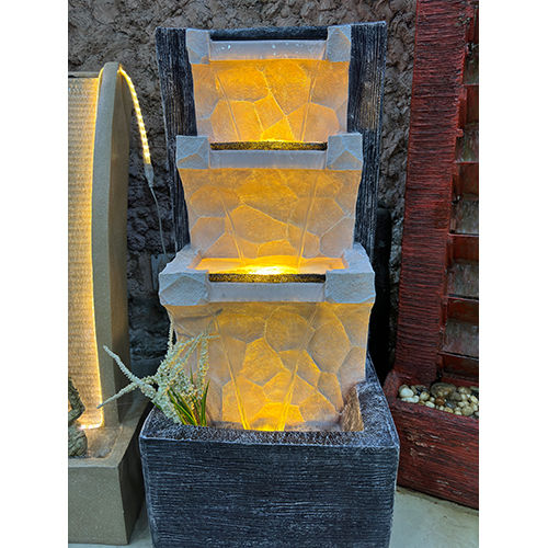 3 Step Saterfall Fountain - Material: Poly-resin