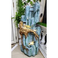 Natural Waterfall Fountain - High-quality Resin, Customizable Color Options | Soothing Sound, Minimal Maintenance, Perfect For Meditation And Relaxation