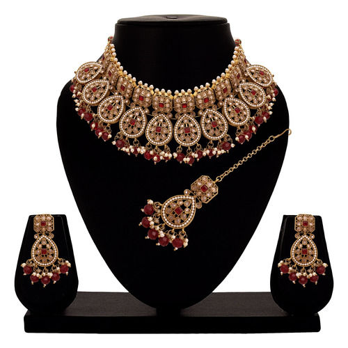 Traditional Wedding Collection | Reverse AD Necklace| Reverse AD Stone| Mehandi Plated |Bridal Necklace set| Choker Necklace set| gift for women