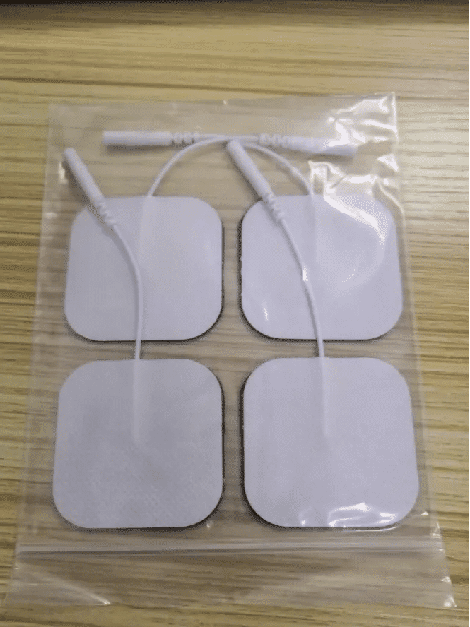 Sticking TENS Pads Self-Adhesive, for IFT, TENS, Massager Machines Four Pieces Pig-Tail Design