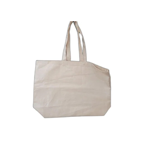 White Cotton Canvas Carry Bag