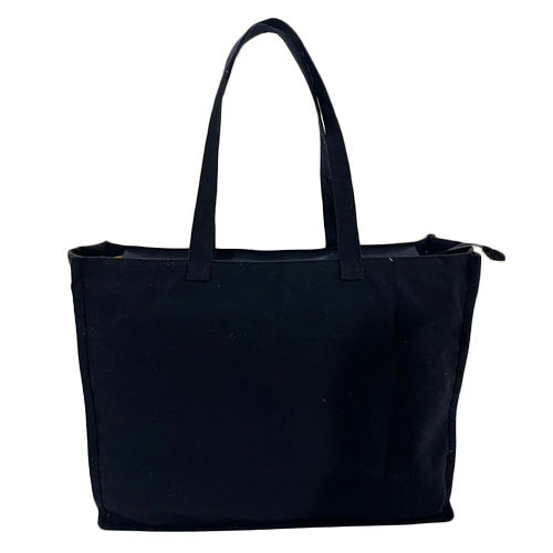 20 Kg Black Canvas Tote Bag - Design: Plain