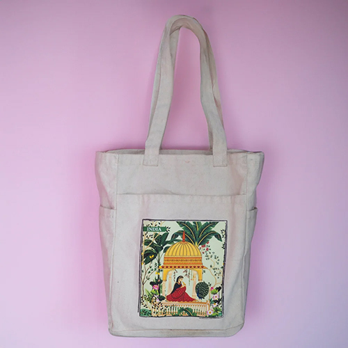 Printed Canvas Tote Bag