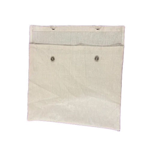 Off White Cotton Saree Cover Bag - Design: Plain