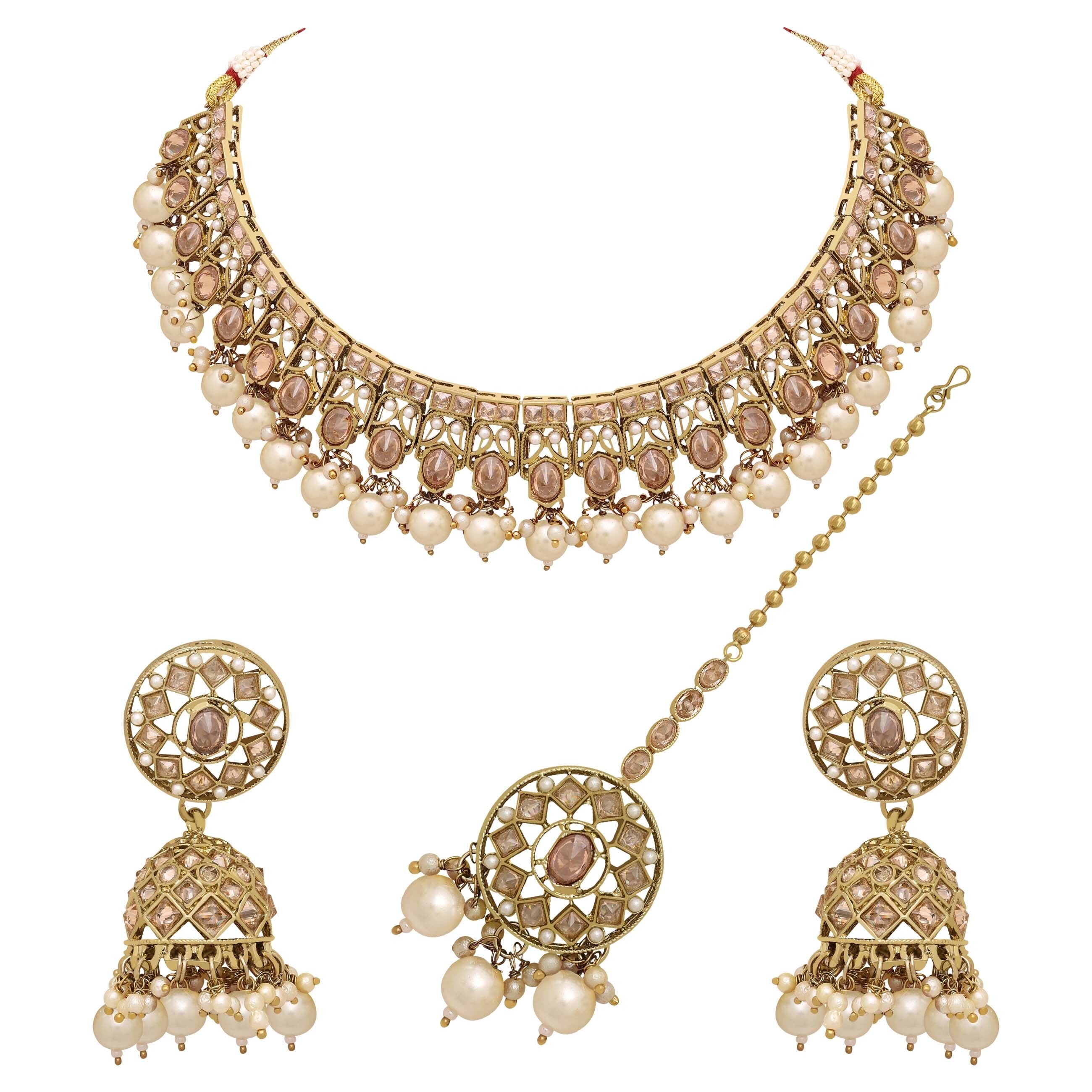 Traditional Reverse AD sets | Bridal Necklace set| Wedding Collection | Choker Necklace set| Reverse AD Necklace set for women