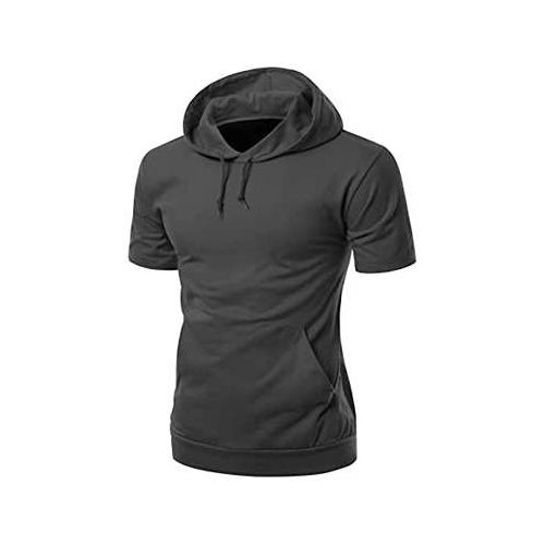 Mens Hooded T-Shirt - Color: Black