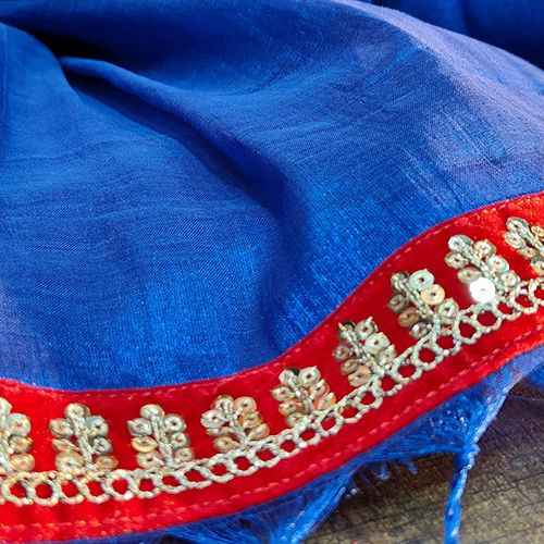 Tissue Banarasi Saree - Color: Blue