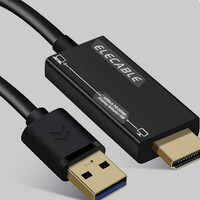 Hdmi Display Adapter - Durable Pvc Jacket, Usb A/b Connector, Black Color | Ideal For Gaming, Presentations, And Streaming