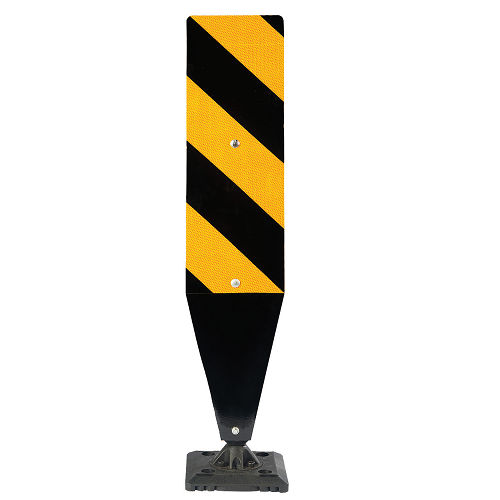 Metallic Tubular Reboundable Post With Hazard Markers