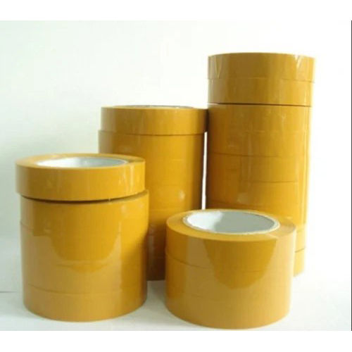 Double Sided Cotton Adhesive Tape - 20-30 m Length, 20-40 mm Width, Yellow Color | Strong Double-Sided Adhesion