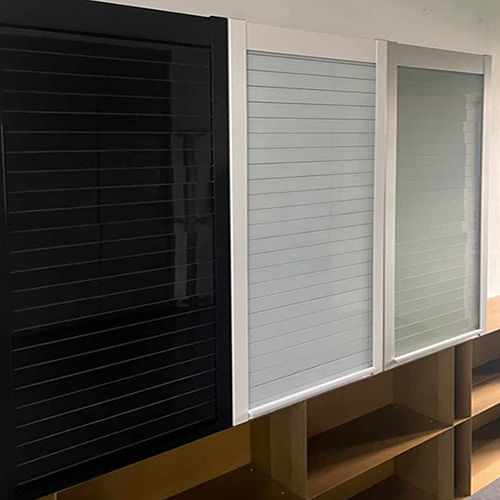 Pvc Rolling Glass Shutter - Color: Black