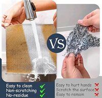 DOUBLE  LAYER NON-SCRACH WIRE DISHCLOTH 20*20 cm