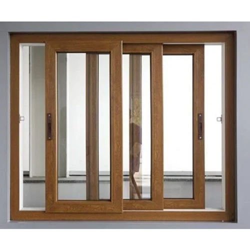 3 Track Upvc Brown Sliding Window - Application: For Ventilation