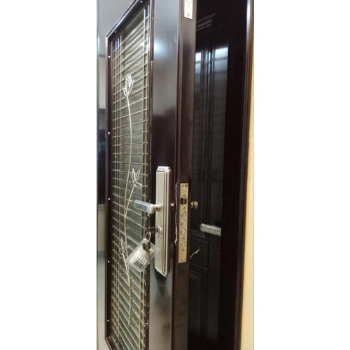 84 Inch Mild Steel Powder Coated Door - Color: Brown