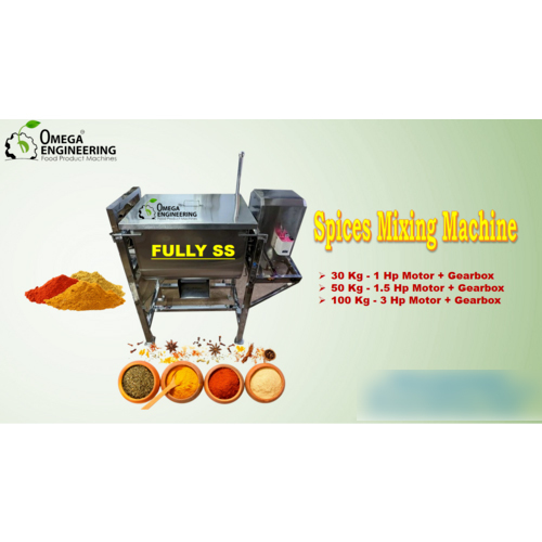 Spices Mixing Machine - Capacity: 30 To Kg/Hr