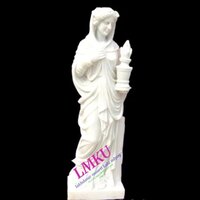 Marble Lady Statue - Color: White