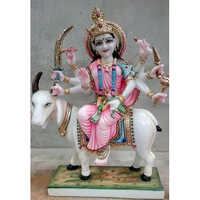 24inch White Marble Mata Statue - Feature: Washable