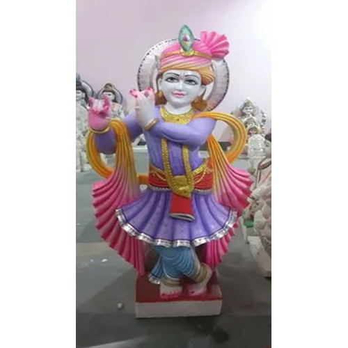 Colored Marble Radha Krishna Statue