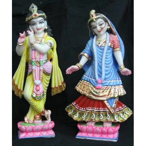 3inch Marble Radha Krishna Statue