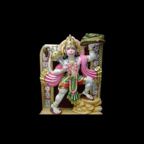 1 Feet Marble Veer Hanuman Statue - Feature: Washable