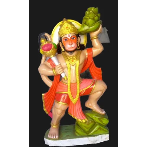 30inch White Marble Vaar Hanuman Statue