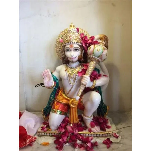 Marble Dash Hanuman Statue - Feature: Washable