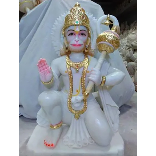 White Marble Hanuman Idol