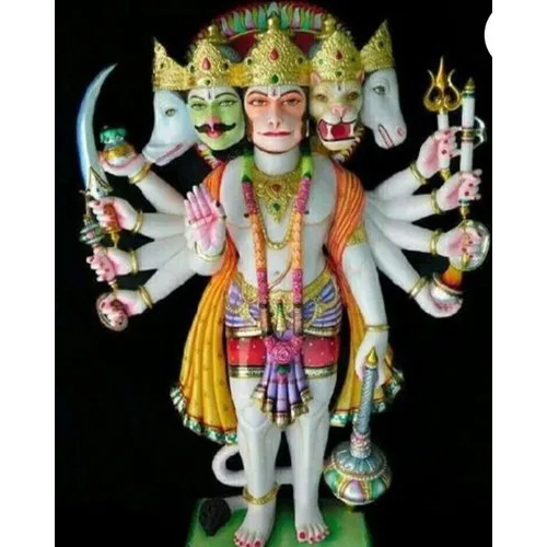 2Feet Marble Panchmukhi Hanuman Statue