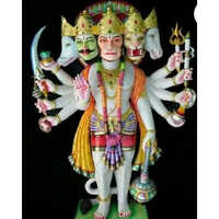 2feet Marble Panchmukhi Hanuman Statue - Feature: Moisture Proof
