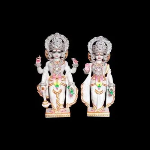 18Inch Marble Laxmi Vishnu Statue - Feature: Washable