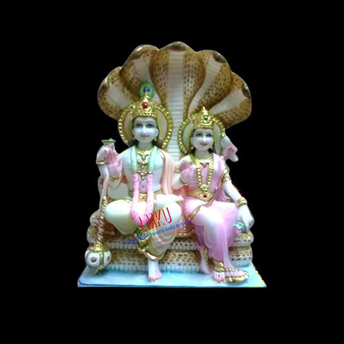 Colored Marble Laxmi Vishnu Statue - Feature: Easy To Clean