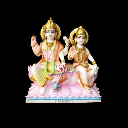 18Inch Marble Laxmi Narayan Statue - Feature: Washable