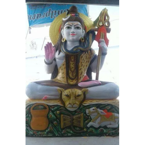 2Feet White Marble Shiva Statue