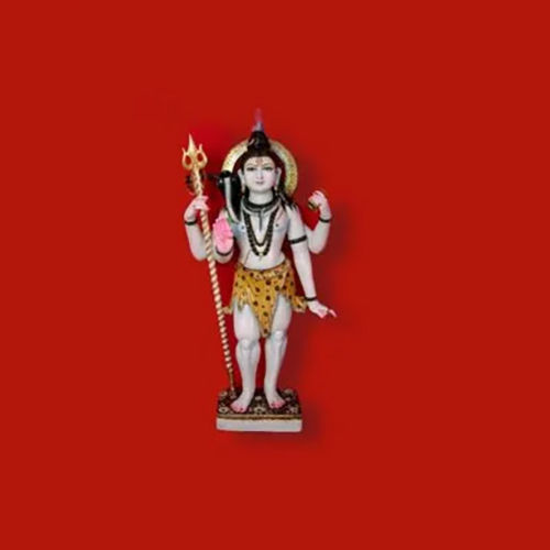 2.5 Feet Marble Shiva Statue - Feature: Washable