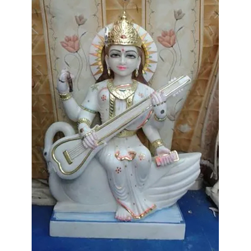 48inch Marble Saraswati Statue