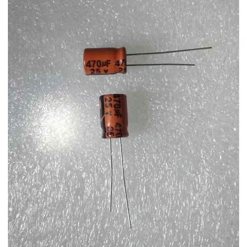 470Uf 25V Aluminum Electrolytic Capacitor - Color: Brown