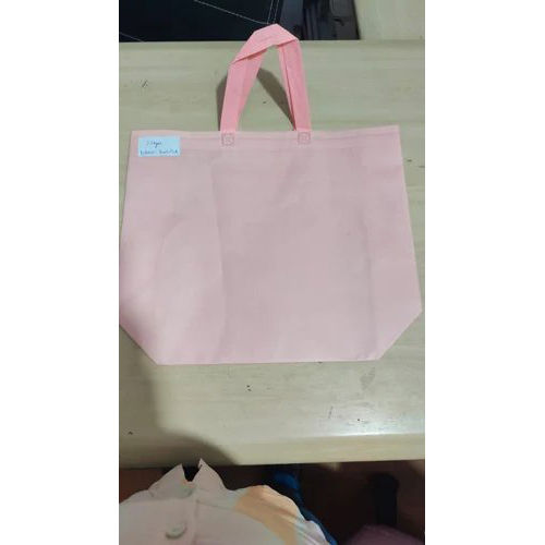 Glossy Pink Peach Color Bopp Laminated Bag - Use: Grocery