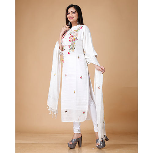 Ladies Designer Kurti - Color: White