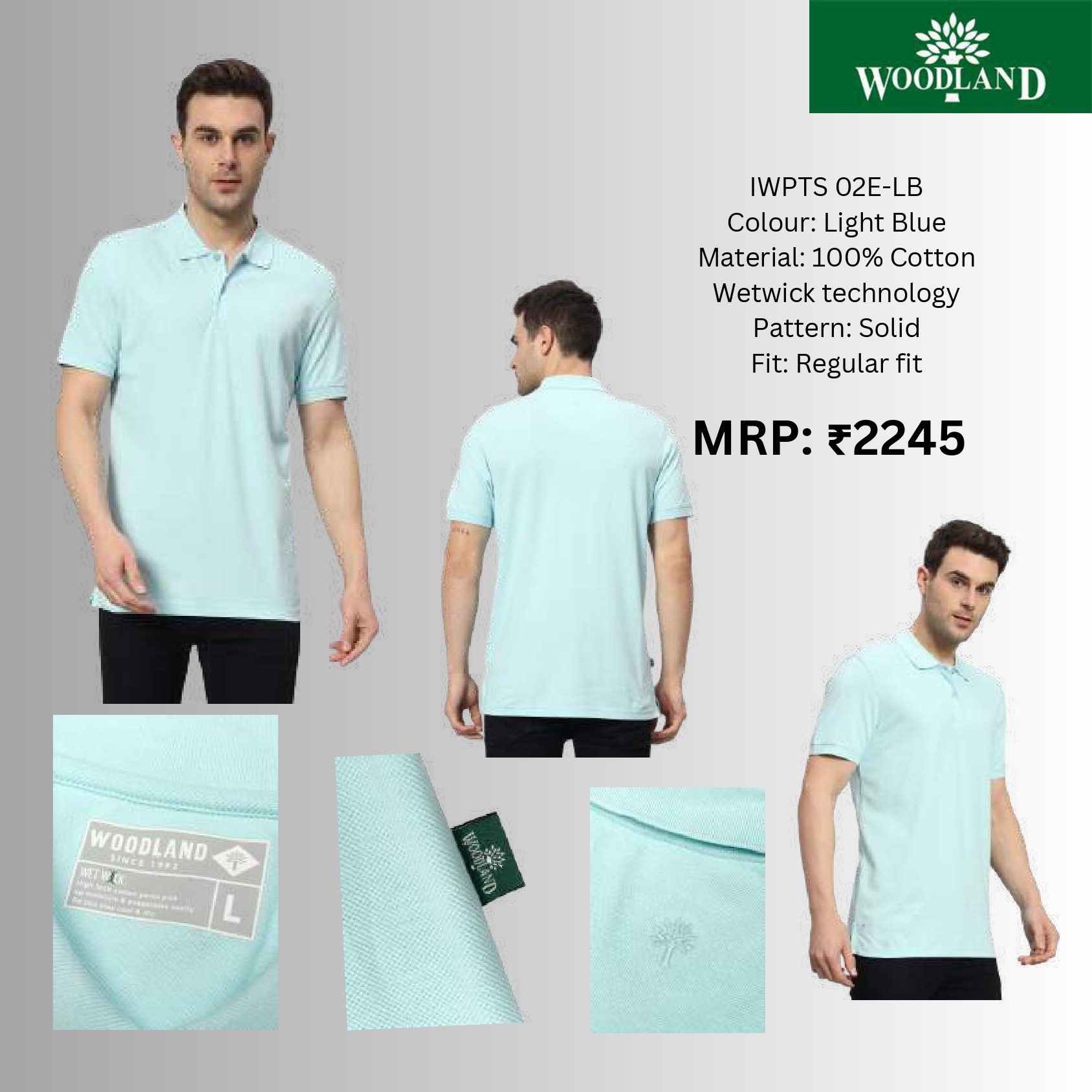 Woodland Cotton Polo T Shirt