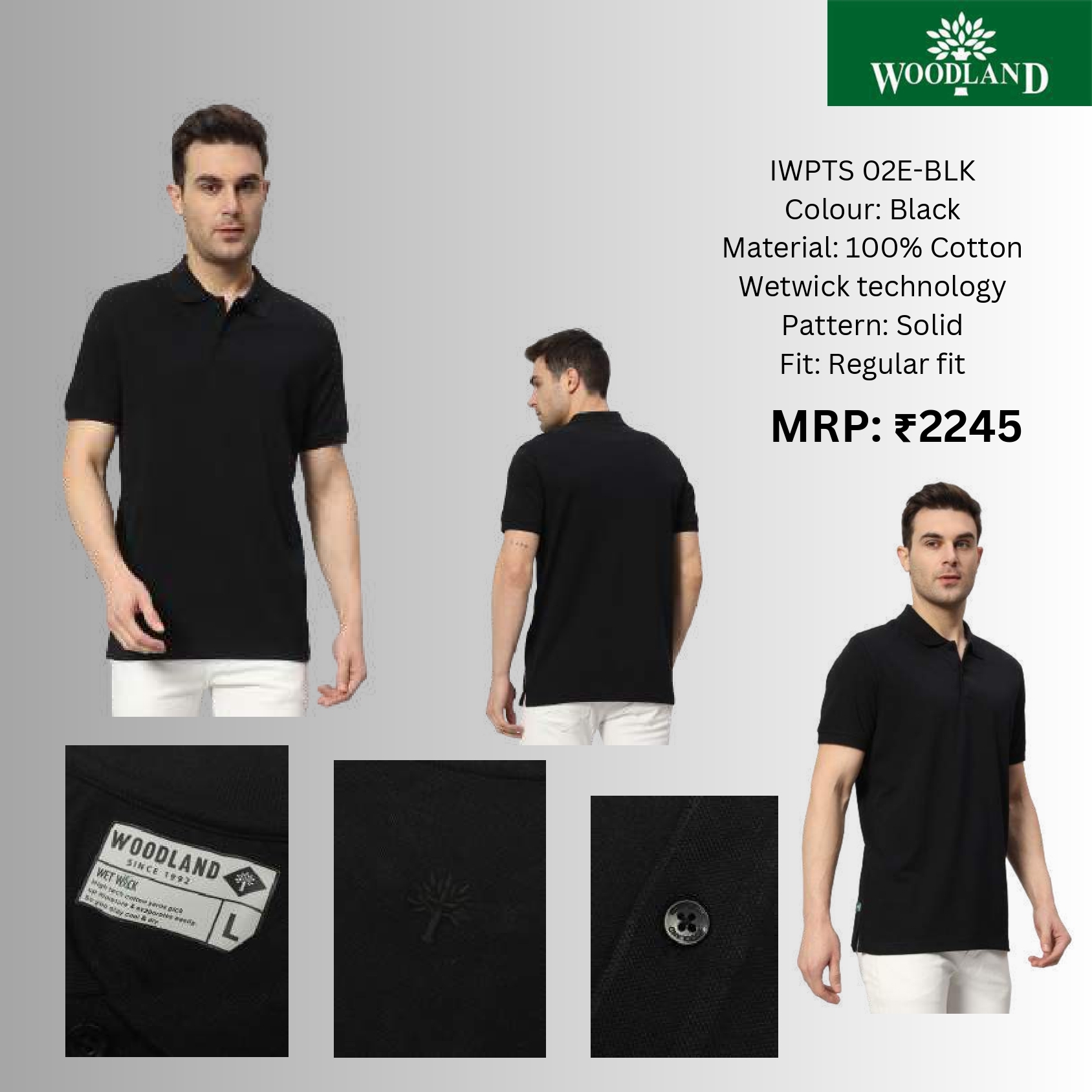 Woodland Cotton Polo T Shirt