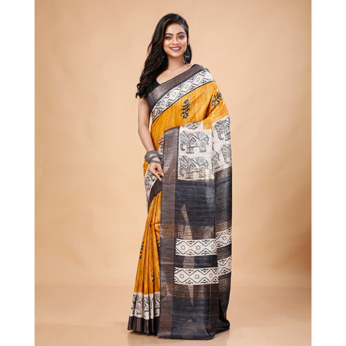 Fancy Ghicha Tussar Saree - Material: Silk